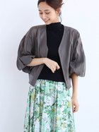 【ヴァン/Vin】のバルーンスリーブショートブルゾン チャコールグレー|ID: prp329100004540444 ipo3291000000032080922