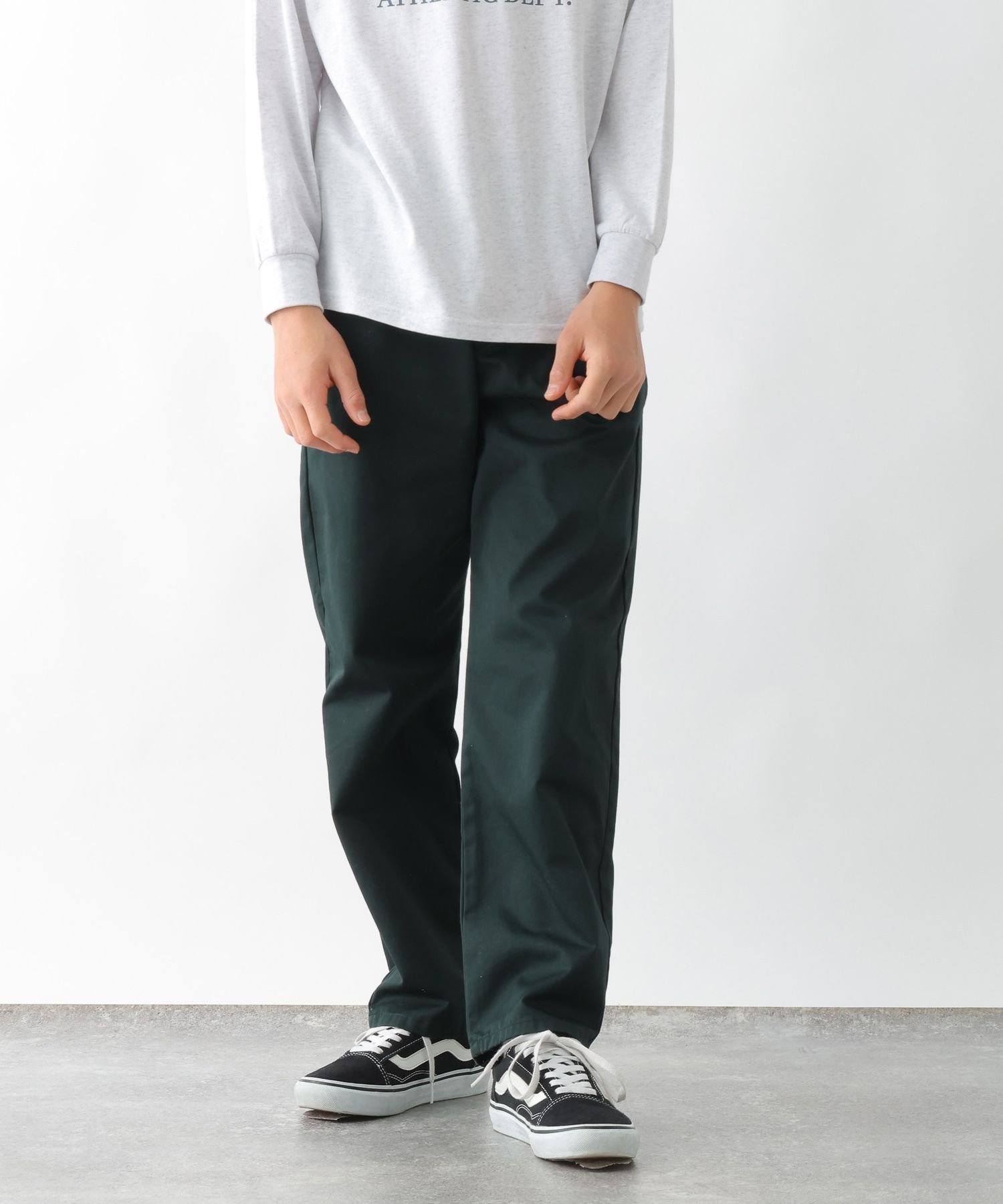 【グローバルワーク/GLOBAL WORK / KIDS】のサマラクシェフパンツ/キッズ/147317 インテリア・キッズ・メンズ・レディースファッション・服の通販 founy(ファニー) 　ファッション　Fashion　キッズファッション　KIDS　ボトムス　Bottoms/Kids　ストレート　Straight　ボトム　Bottom　ポケット　Pocket　楽ちん　Easy　【新色】グリーン75|ID: prp329100004540461 ipo3291000000032081036