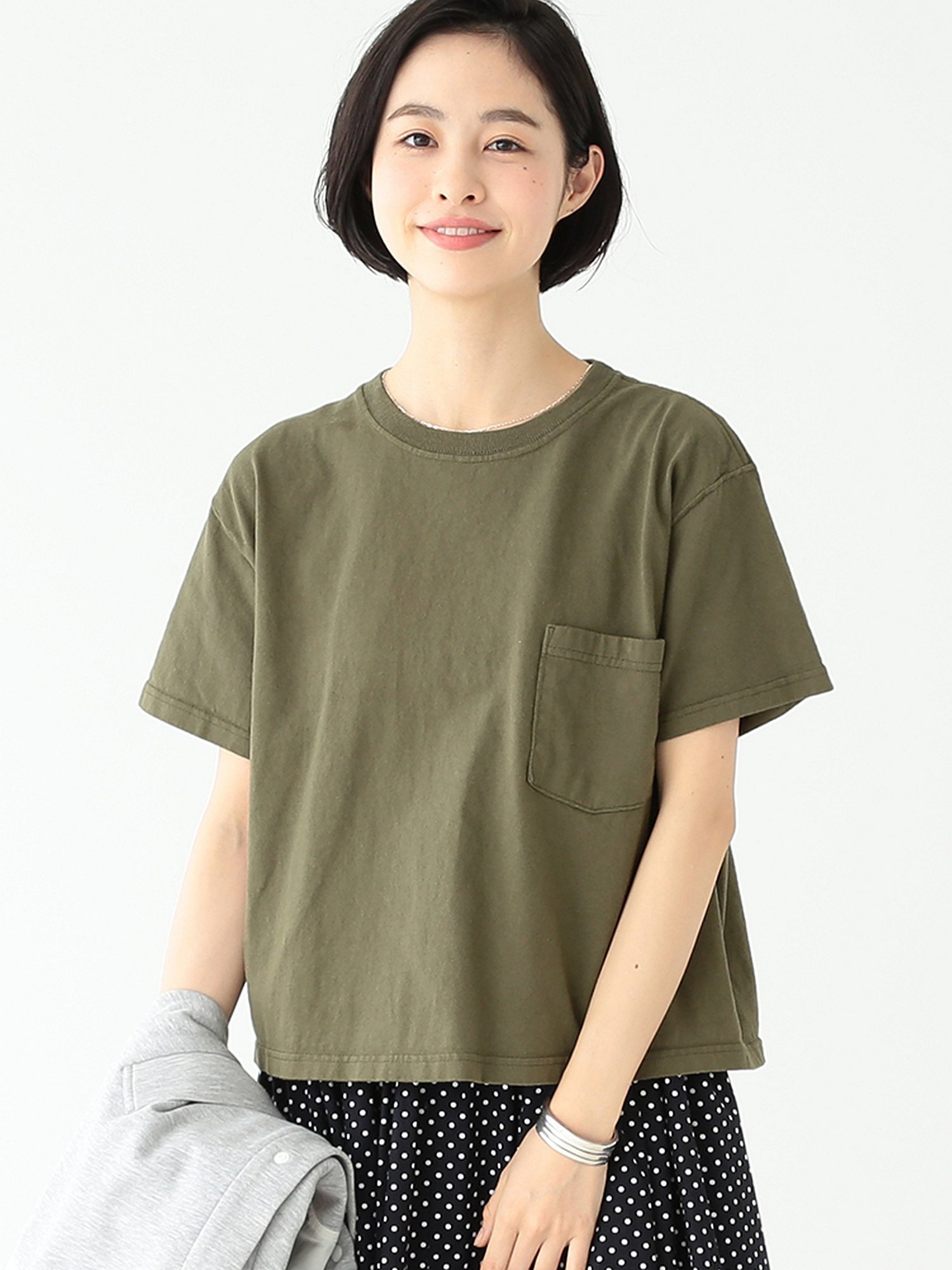 【ビームス ウイメン/BEAMS】のGoodwear / カスタム ビッグ 半袖 Tシャツ インテリア・キッズ・メンズ・レディースファッション・服の通販 founy(ファニー) 　ファッション　Fashion　レディースファッション　Ladies' Fashion Online　トップス・カットソー　Tops/Tshirt　シャツ/ブラウス　Shirts/Blouses　ロング / Tシャツ　T-Shirts　洗える　Washable　ショート　Short　スラックス　Slacks　定番　Standard　ビッグ　Big　フレア　Flare　ポケット　Pocket　半袖　Short Sleeve　リラックス　Relax　ワイド　Wide　OLIVE|ID: prp329100004540499 ipo3291000000032531152