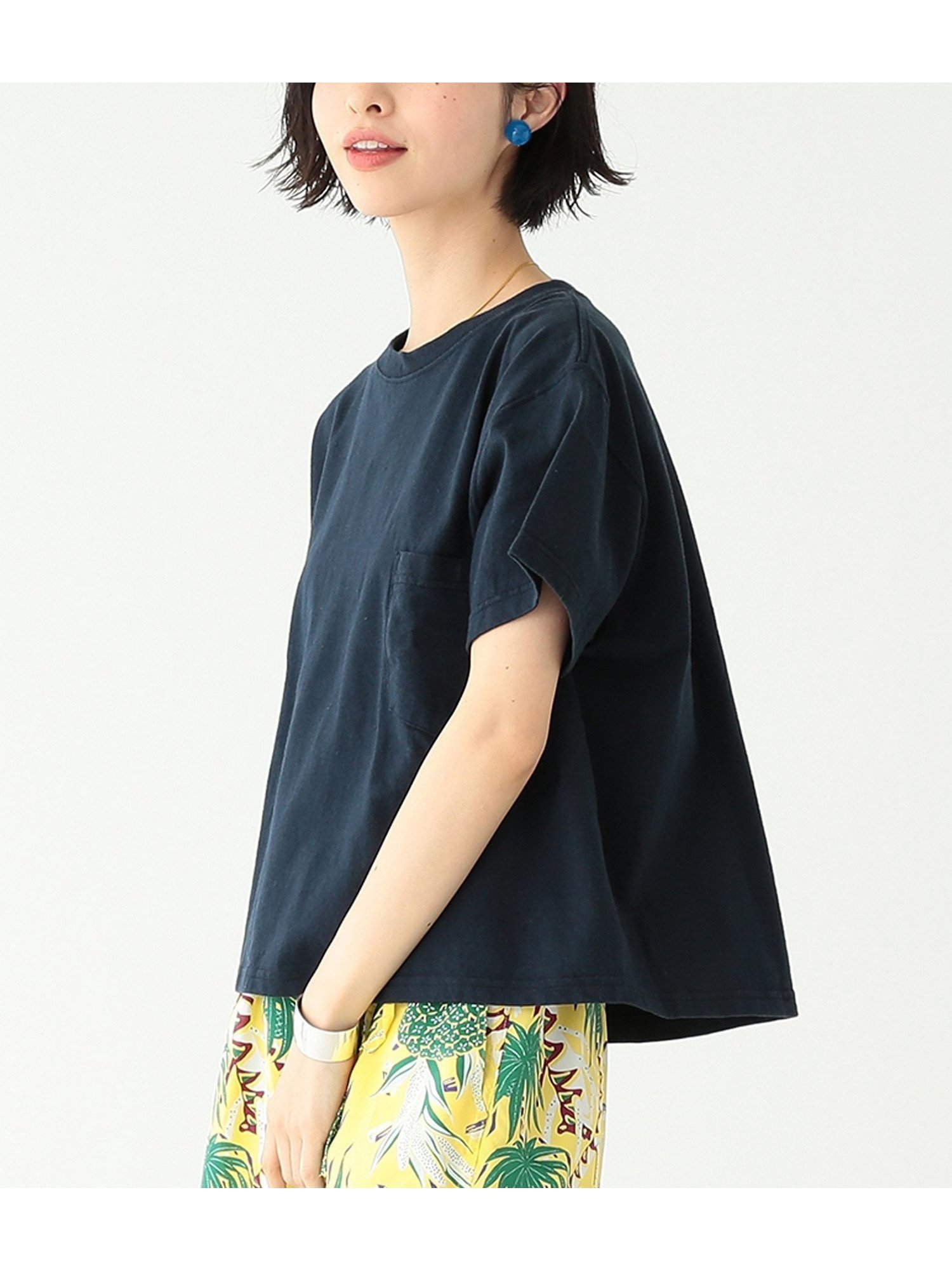 【ビームス ウイメン/BEAMS】のGoodwear / カスタム ビッグ 半袖 Tシャツ インテリア・キッズ・メンズ・レディースファッション・服の通販 founy(ファニー) 　ファッション　Fashion　レディースファッション　Ladies' Fashion Online　トップス・カットソー　Tops/Tshirt　シャツ/ブラウス　Shirts/Blouses　ロング / Tシャツ　T-Shirts　洗える　Washable　ショート　Short　スラックス　Slacks　定番　Standard　ビッグ　Big　フレア　Flare　ポケット　Pocket　半袖　Short Sleeve　リラックス　Relax　ワイド　Wide　NAVY|ID: prp329100004540499 ipo3291000000032531159