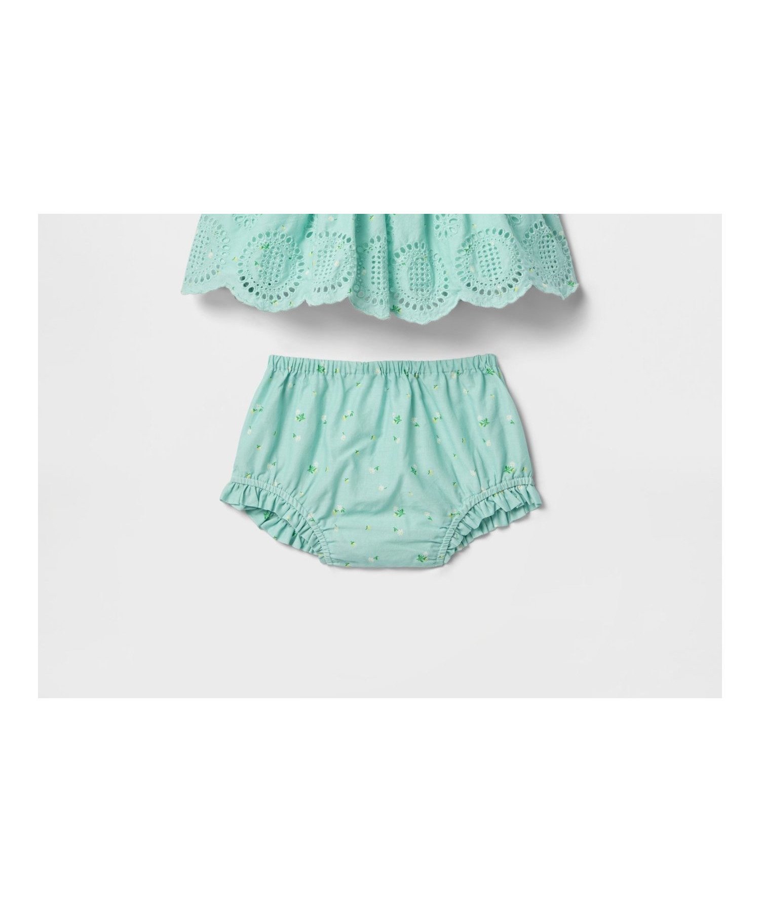 【ギャップ/GAP / KIDS】のアイレット コットンコーデセット (ベビー) インテリア・キッズ・メンズ・レディースファッション・服の通販 founy(ファニー) 　ファッション　Fashion　キッズファッション　KIDS　アイレット　Eyelet　スカラップ　Scalloped　ベビー　Baby　ラウンド　Round　半袖　Short Sleeve　SURF_SPRAY|ID: prp329100004540508 ipo3291000000032081413