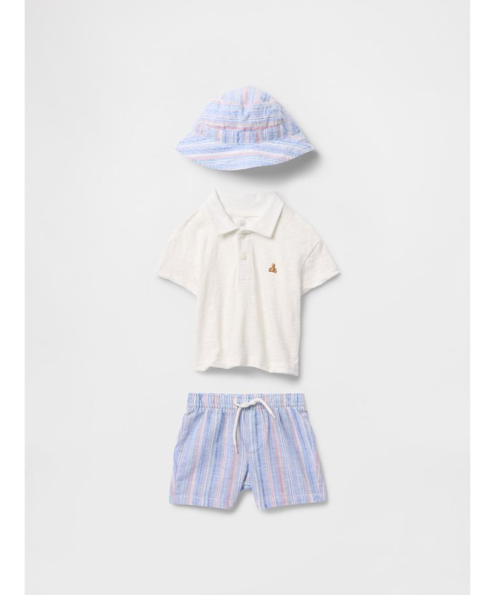 【ギャップ/GAP / KIDS】のポロ襟 コーデセット (ベビー) インテリア・キッズ・メンズ・レディースファッション・服の通販 founy(ファニー) https://founy.com/ ファッション Fashion キッズファッション KIDS ショート Short ストライプ Stripe ドローコード Draw Cord パッチ Patch ベビー Baby ポケット Pocket ポロシャツ Polo Shirt 半袖 Short Sleeve ラップ Wrap リネン Linen |ID: prp329100004540512 ipo3291000000032081470