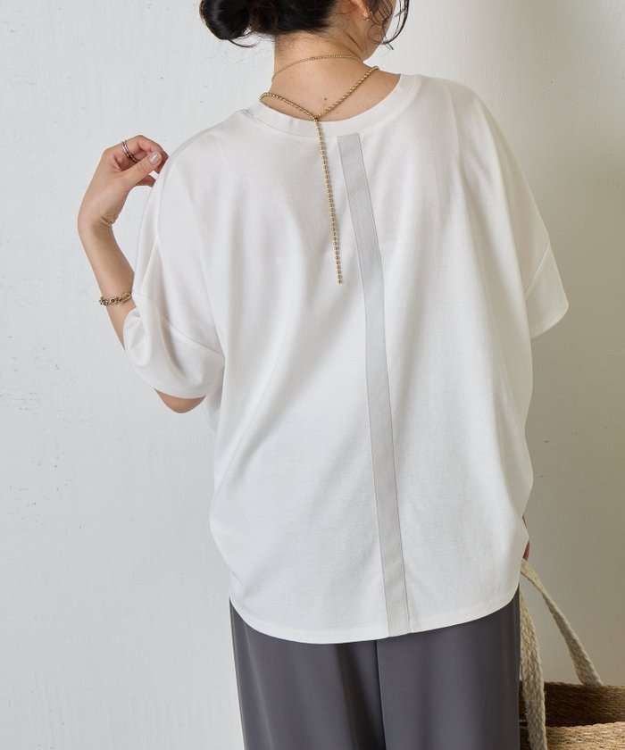 【その他のブランド/Other】の【ポンチョシルエットで可愛い/大人Tシャツ】バックテープカットソー インテリア・キッズ・メンズ・レディースファッション・服の通販 founy(ファニー) https://founy.com/ ファッション Fashion レディースファッション WOMEN アウター Coat Outerwear ポンチョ Ponchos トップス・カットソー Tops/Tshirt シャツ/ブラウス Shirts/Blouses ロング / Tシャツ T-Shirts カットソー Cut and Sewn スニーカー Sneakers スマート Smart デニム Denim 再入荷 Restock/Back In Stock/Re Arrival おすすめ Recommend |ID: prp329100004540522 ipo3291000000032215658