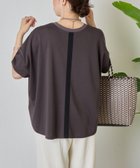 【その他のブランド/Other】の【ポンチョシルエットで可愛い/大人Tシャツ】バックテープカットソー チャコールグレー|ID: prp329100004540522 ipo3291000000032215661