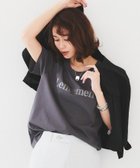 【アンタイトル/UNTITLED】の【洗える/ロゴ】プリントジャージTシャツ 人気、トレンドファッション・服の通販 founy(ファニー) ファッション Fashion レディースファッション Fashion for Women トップス・カットソー Cut & Sew Tops シャツ・ブラウス・オフィスカジュアル Elegant Blouses & Button-Ups ロングTシャツ・Tシャツ Longline T-Shirts & Tees おすすめ Recommended / Our Picks シルケット Silket, Silky Cotton シンプル Simple, Minimal プリント Print, Printed Pattern ボトム Bottoms, Lower Wear 洗える Machine Washable thumbnail チャコールグレー|ID: prp329100004540534 ipo3291000000033280394