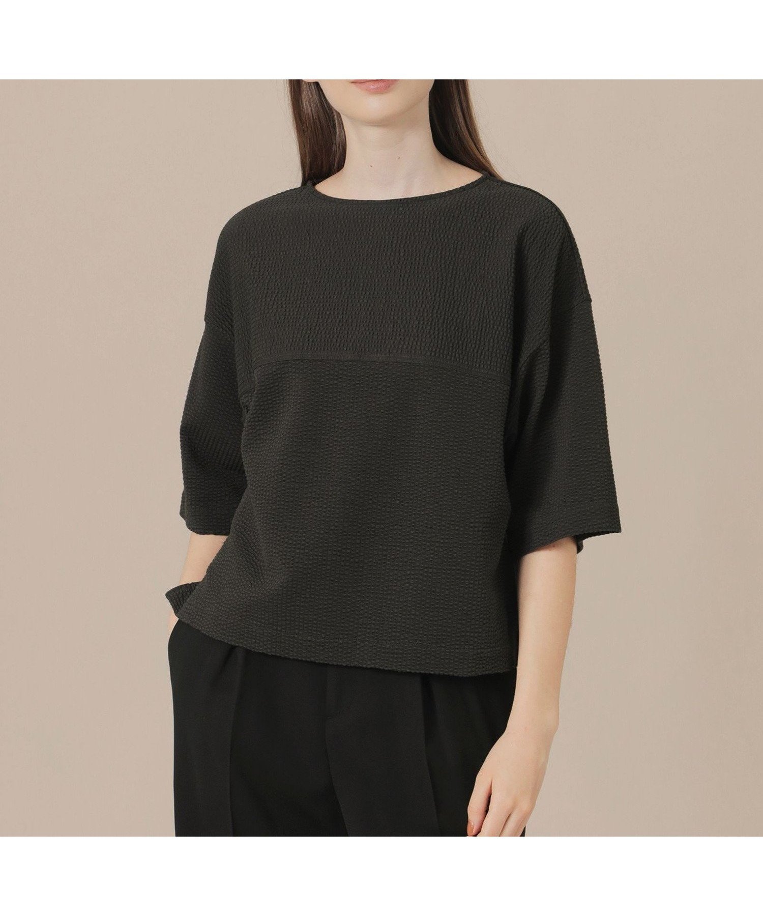 【マッキントッシュ ロンドン/MACKINTOSH LONDON】の【WEB・一部店舗限定】ストレッチサッカーストライプ半袖ブラウス インテリア・キッズ・メンズ・レディースファッション・服の通販 founy(ファニー) 　ファッション　Fashion　レディースファッション　WOMEN　トップス・カットソー　Tops/Tshirt　シャツ/ブラウス　Shirts/Blouses　ウォッシャブル　Washable　サッカー　Soccer　ドレープ　Drape　半袖　Short Sleeve　夏　Summer　春　Spring　グレー|ID: prp329100004540551 ipo3291000000032081787