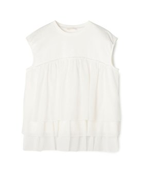 【トゥモローランド/TOMORROWLAND】のジャージーコンビ ティアードプルオーバー 人気、トレンドファッション・服の通販 founy(ファニー) ファッション Fashion レディースファッション WOMEN トップス・カットソー Tops/Tshirt プルオーバー Pullover コンビ Combination ジャージー Jersey スリーブ Sleeve ノースリーブ No Sleeve バランス Balance ワイド Wide |ID:prp329100004540554