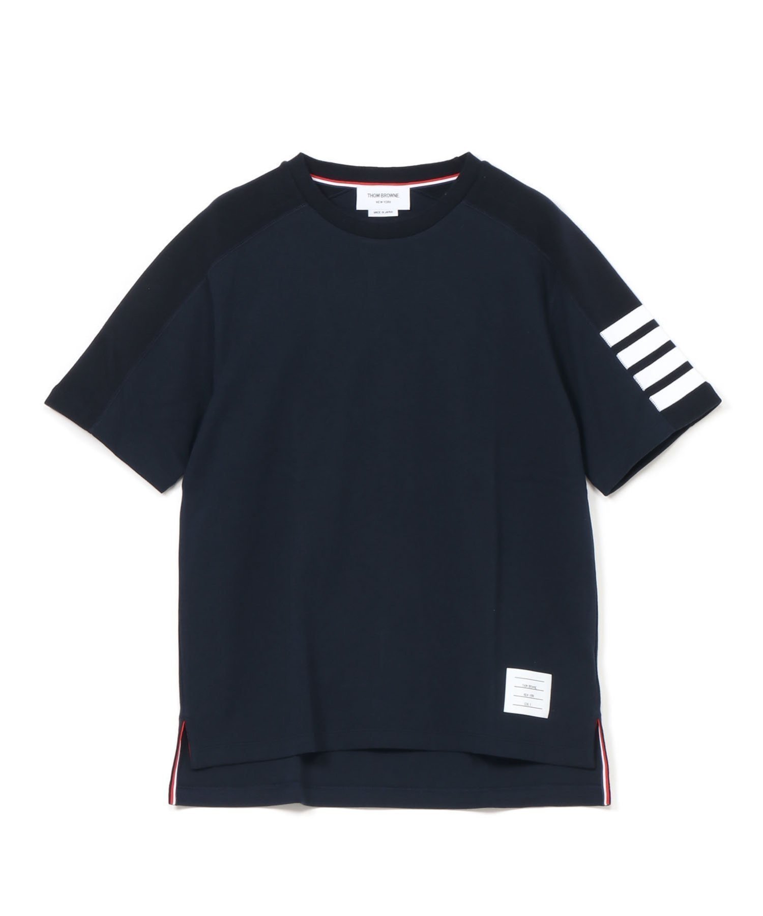 【トムブラウン/THOM BROWNE / MEN】の公式 SHORT SLEEVE TEE インテリア・キッズ・メンズ・レディースファッション・服の通販 founy(ファニー) 　ファッション　Fashion　メンズファッション　MEN　インナー　Inner　ショート　Short　スリーブ　Sleeve　NAVY|ID: prp329100004540558 ipo3291000000032081818