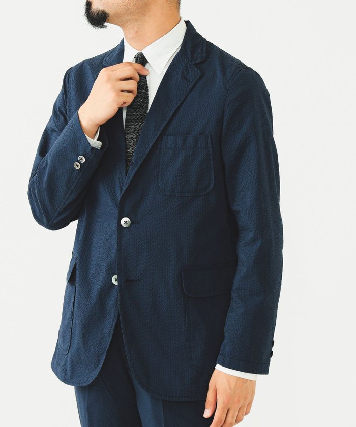 【ビームス/BEAMS / MEN】の【ビームスの百名品】 【定番・ベーシック】 【COOLMAX】クールマックス シアサッカー 3ボタン シャツジャケット インテリア・キッズ・メンズ・レディースファッション・服の通販 founy(ファニー) https://founy.com/ ファッション Fashion メンズファッション MEN ジャケット Jacket ストレッチ Stretch ベーシック Basic 吸水 Water Absorption 定番 Standard |ID: prp329100004540562 ipo3291000000032081851