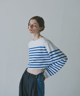 【アダム エ ロペ/ADAM ET ROPE'】のWOMEN【ORCIVAL for BIOTOP】basque shirt cropped 人気、トレンドファッション・服の通販 founy(ファニー) ファッション Fashion レディースファッション Fashion for Women トップス・カットソー Cut & Sew Tops シャツ・ブラウス・オフィスカジュアル Elegant Blouses & Button-Ups インナー Innerwear ショート Short, Short Length スリット Slit, Slit Detail バスク Basque, Basque Style フランス France, French 別注 Limited Edition, Custom Order 定番 Standard, Basic Item |ID:prp329100004540566