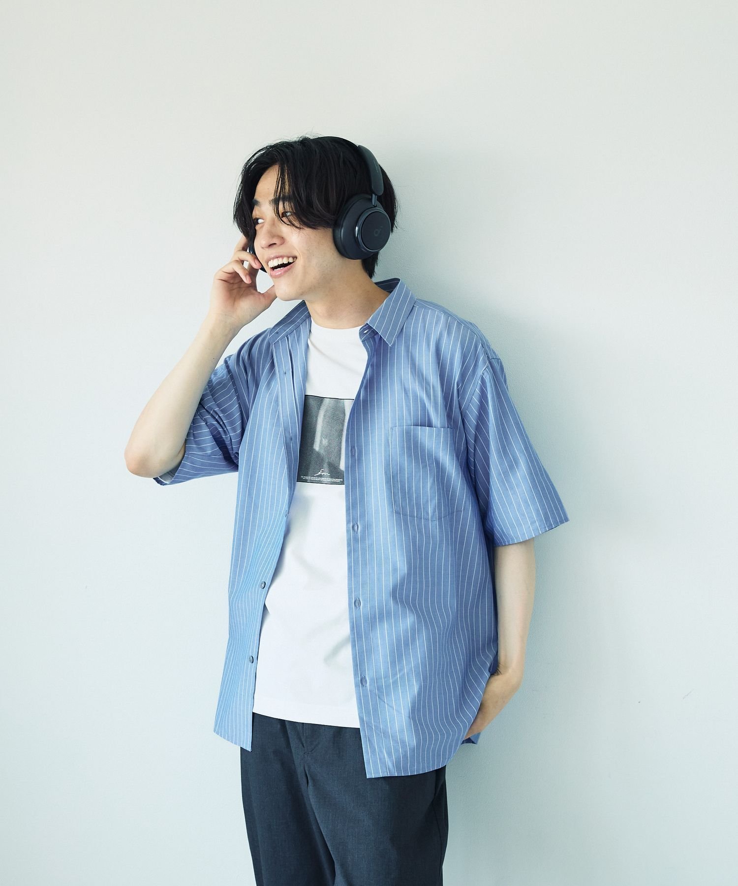 【グローバルワーク/GLOBAL WORK / MEN】のサラサマ快適シャツ/レギュラーカラー/半袖/286395 インテリア・キッズ・メンズ・レディースファッション・服の通販 founy(ファニー) 　ファッション　Fashion　メンズファッション　MEN　カーディガン　Cardigan　ドレープ　Drape　フロント　Front　リラックス　Relax　レギュラー　Regular　エレガント 上品　Elegant　半袖　Short Sleeve　夏　Summer　羽織　Haori　ブルーピンスト85|ID: prp329100004540574 ipo3291000000032081941