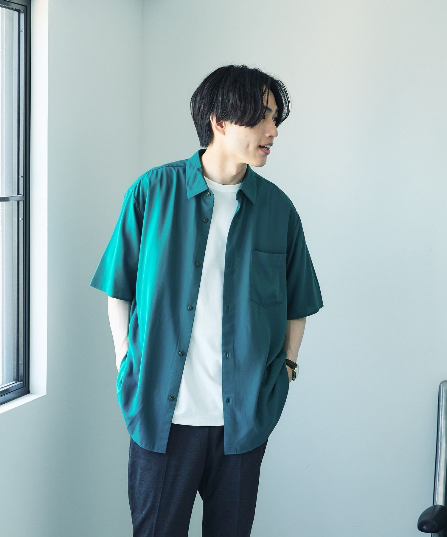 【グローバルワーク/GLOBAL WORK / MEN】のサラサマ快適シャツ/レギュラーカラー/半袖/286395 インテリア・キッズ・メンズ・レディースファッション・服の通販 founy(ファニー) 　ファッション　Fashion　メンズファッション　MEN　カーディガン　Cardigan　ドレープ　Drape　フロント　Front　リラックス　Relax　レギュラー　Regular　エレガント 上品　Elegant　半袖　Short Sleeve　夏　Summer　羽織　Haori　ダルブルー86|ID: prp329100004540574 ipo3291000000032081942