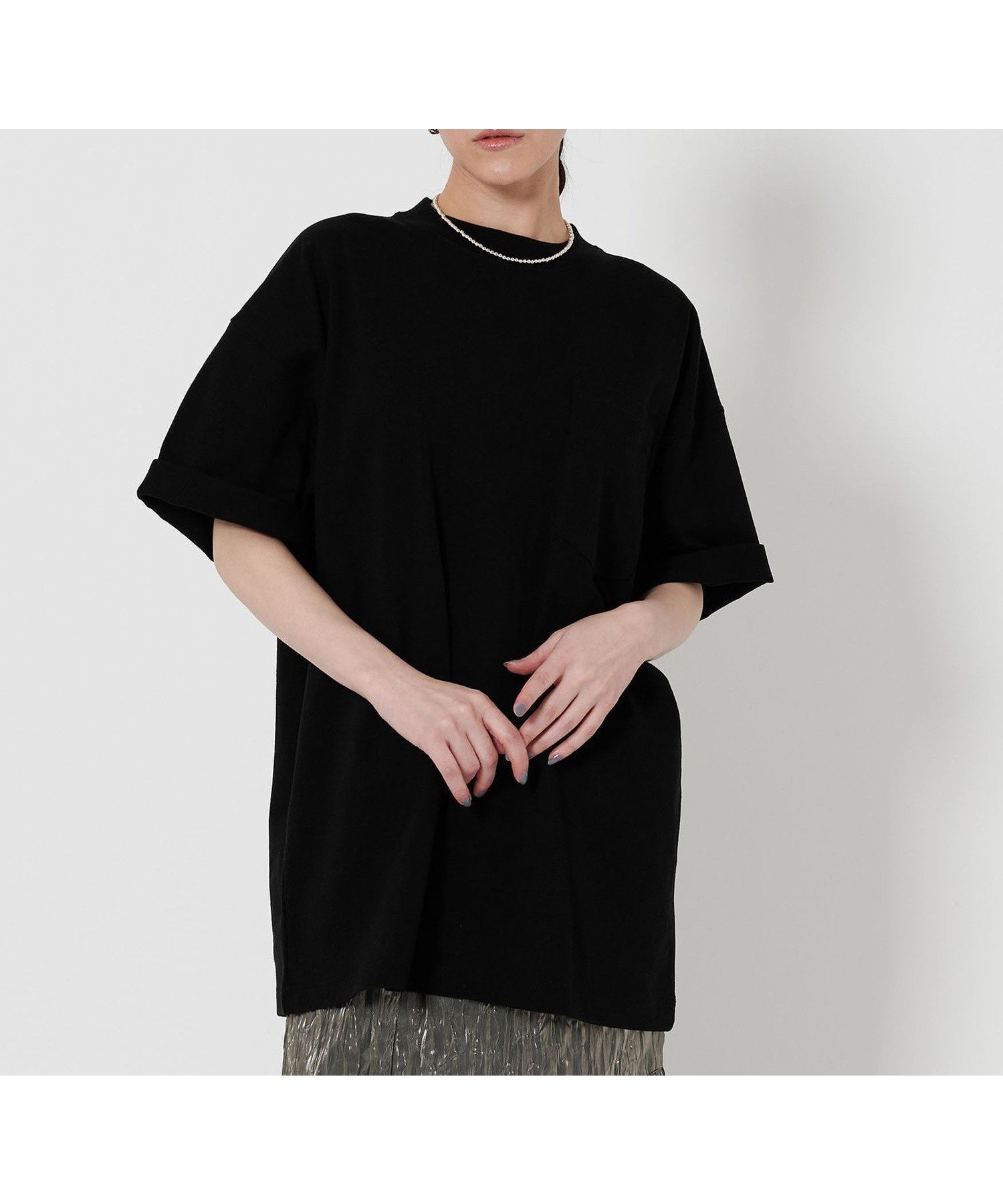 【ビューティ&ユース ユナイテッドアローズ/BEAUTY&YOUTH / UNITED ARROWS】のコットン ポケット ビッグTシャツ インテリア・キッズ・メンズ・レディースファッション・服の通販 founy(ファニー) 　ファッション　Fashion　レディースファッション　Ladies' Fashion Online　トップス・カットソー　Tops/Tshirt　シャツ/ブラウス　Shirts/Blouses　ロング / Tシャツ　T-Shirts　おすすめ　Recommend　シンプル　Simple　トレンド　Trend　ビッグ　Big　フォルム　Form　ボトム　Bottom　ポケット　Pocket　レギンス　Leggings　BLACK|ID: prp329100004540582 ipo3291000000032607103