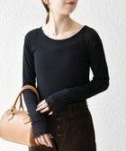【シップス フォー ウィメン/SHIPS】のSHIPS any 洗濯機可能 シアー ロングスリーブ クルーネック TEE ブラック|ID: prp329100004540586 ipo3291000000032082009