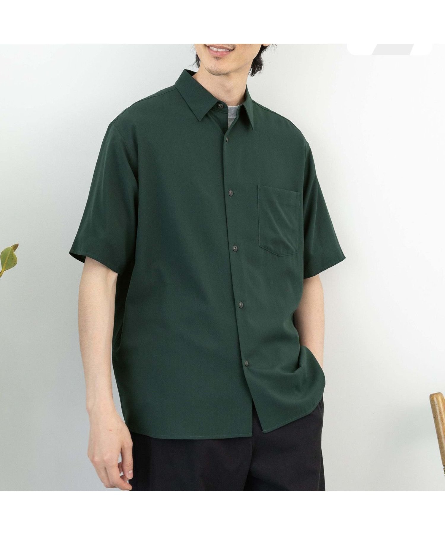 【グローバルワーク/GLOBAL WORK / MEN】のサラサマ快適シャツ/レギュラーカラー/半袖/986832 インテリア・キッズ・メンズ・レディースファッション・服の通販 founy(ファニー) 　ファッション　Fashion　メンズファッション　MEN　カーディガン　Cardigan　ドレープ　Drape　フロント　Front　リラックス　Relax　レギュラー　Regular　エレガント 上品　Elegant　半袖　Short Sleeve　夏　Summer　羽織　Haori　グリーン75|ID: prp329100004540591 ipo3291000000032082053