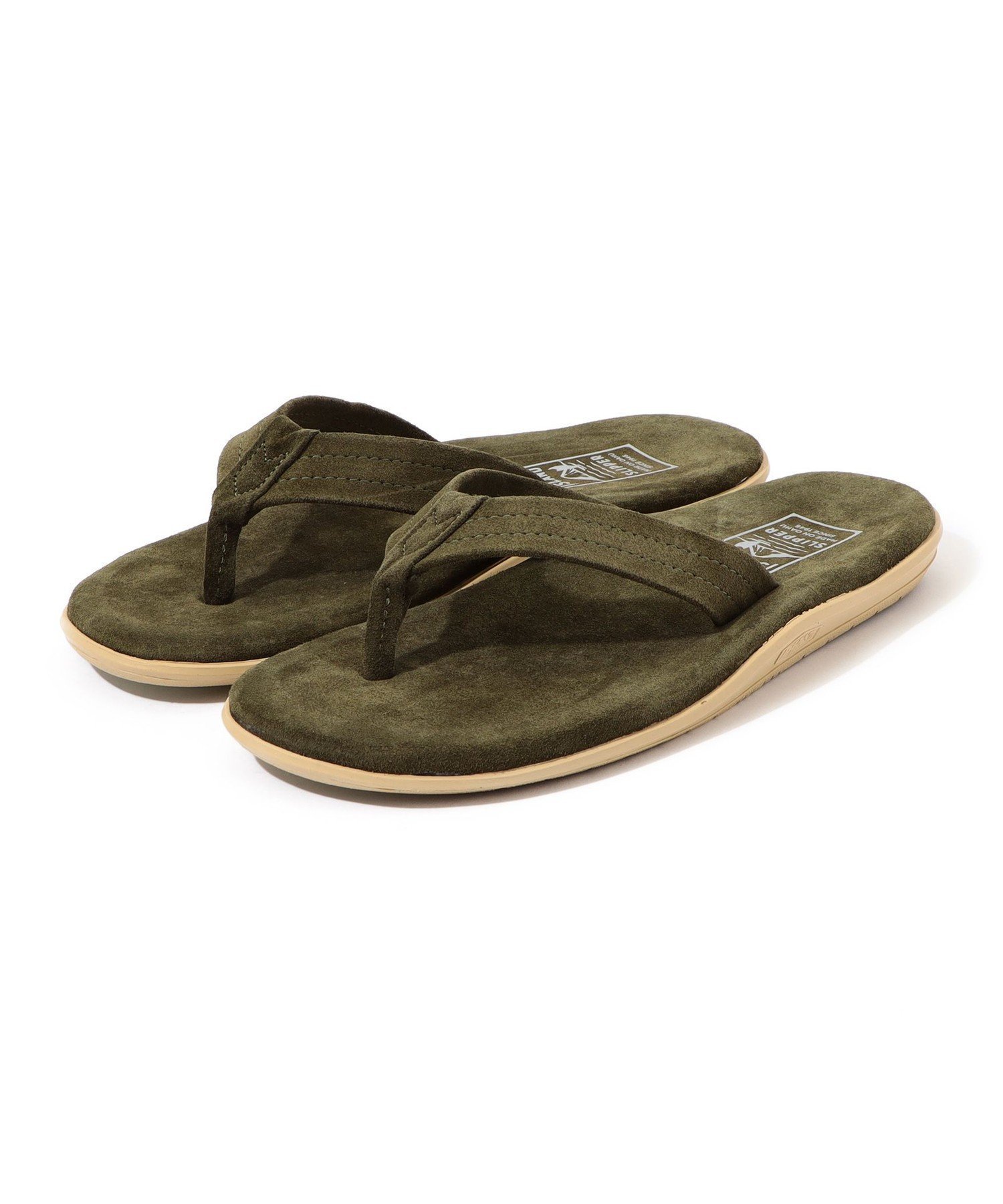 【トゥモローランド/TOMORROWLAND / MEN】のISLAND SLIPPER PT203 スエードトングサンダル インテリア・キッズ・メンズ・レディースファッション・服の通販 founy(ファニー) 　ファッション　Fashion　メンズファッション　Men's Style Online　インソール　Insole　クッション　Cushion　シンプル　Simple　フィット　Fit　定番　Standard　55 グリーン|ID: prp329100004540594 ipo3291000000032664731