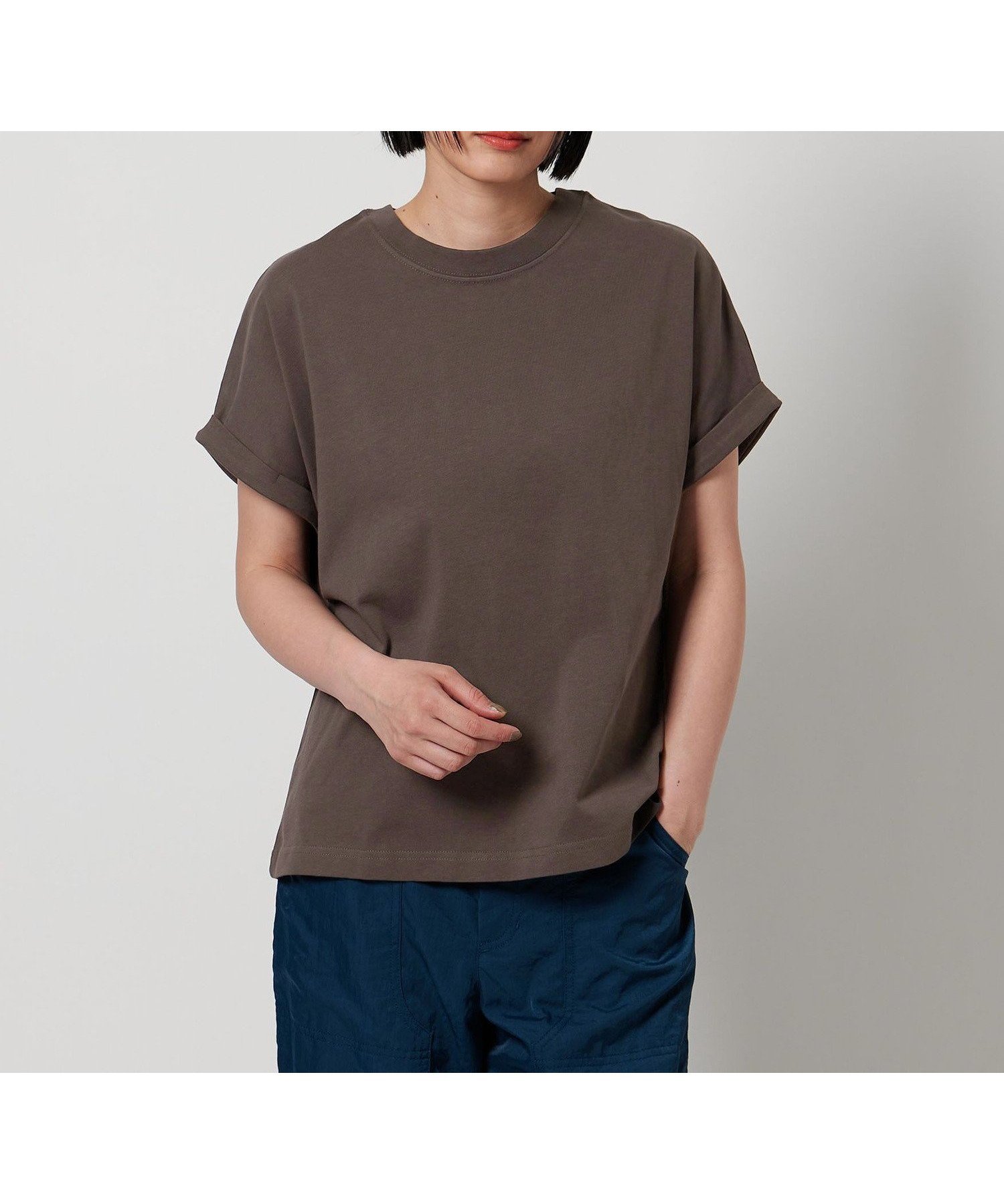 【その他のブランド/Other】のUSAコットン イージーTシャツ A DAY IN THE LIFE インテリア・キッズ・メンズ・レディースファッション・服の通販 founy(ファニー) 　ファッション　Fashion　レディースファッション　Fashion for Women　トップス・カットソー　Cut & Sew Tops　シャツ・ブラウス・オフィスカジュアル　Elegant Blouses & Button-Ups　ロングTシャツ・Tシャツ　Longline T-Shirts & Tees　インナー　Innerwear　春　Spring　秋　Autumn　トレンド　Trend, Trending Now　定番　Standard, Basic Item　なめらか　Smooth, Silky Texture　ノースリーブ　Sleeveless, No-Sleeve　バランス　Balance, Style Balance　フレア　Flare, Flared　ベーシック　Basic, Essential　ボーダー　Border, Stripe　リラックス　Relax, Relaxed Fit　ロング　Long, Long-Length　DK.BROWN|ID: prp329100004540617 ipo3291000000032971746