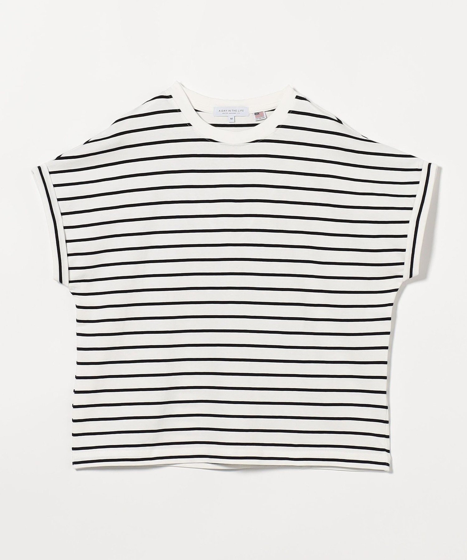 【その他のブランド/Other】のUSAコットン イージーTシャツ A DAY IN THE LIFE インテリア・キッズ・メンズ・レディースファッション・服の通販 founy(ファニー) 　ファッション　Fashion　レディースファッション　Fashion for Women　トップス・カットソー　Cut & Sew Tops　シャツ・ブラウス・オフィスカジュアル　Elegant Blouses & Button-Ups　ロングTシャツ・Tシャツ　Longline T-Shirts & Tees　インナー　Innerwear　春　Spring　秋　Autumn　トレンド　Trend, Trending Now　定番　Standard, Basic Item　なめらか　Smooth, Silky Texture　ノースリーブ　Sleeveless, No-Sleeve　バランス　Balance, Style Balance　フレア　Flare, Flared　ベーシック　Basic, Essential　ボーダー　Border, Stripe　リラックス　Relax, Relaxed Fit　ロング　Long, Long-Length　その他1|ID: prp329100004540617 ipo3291000000032971750