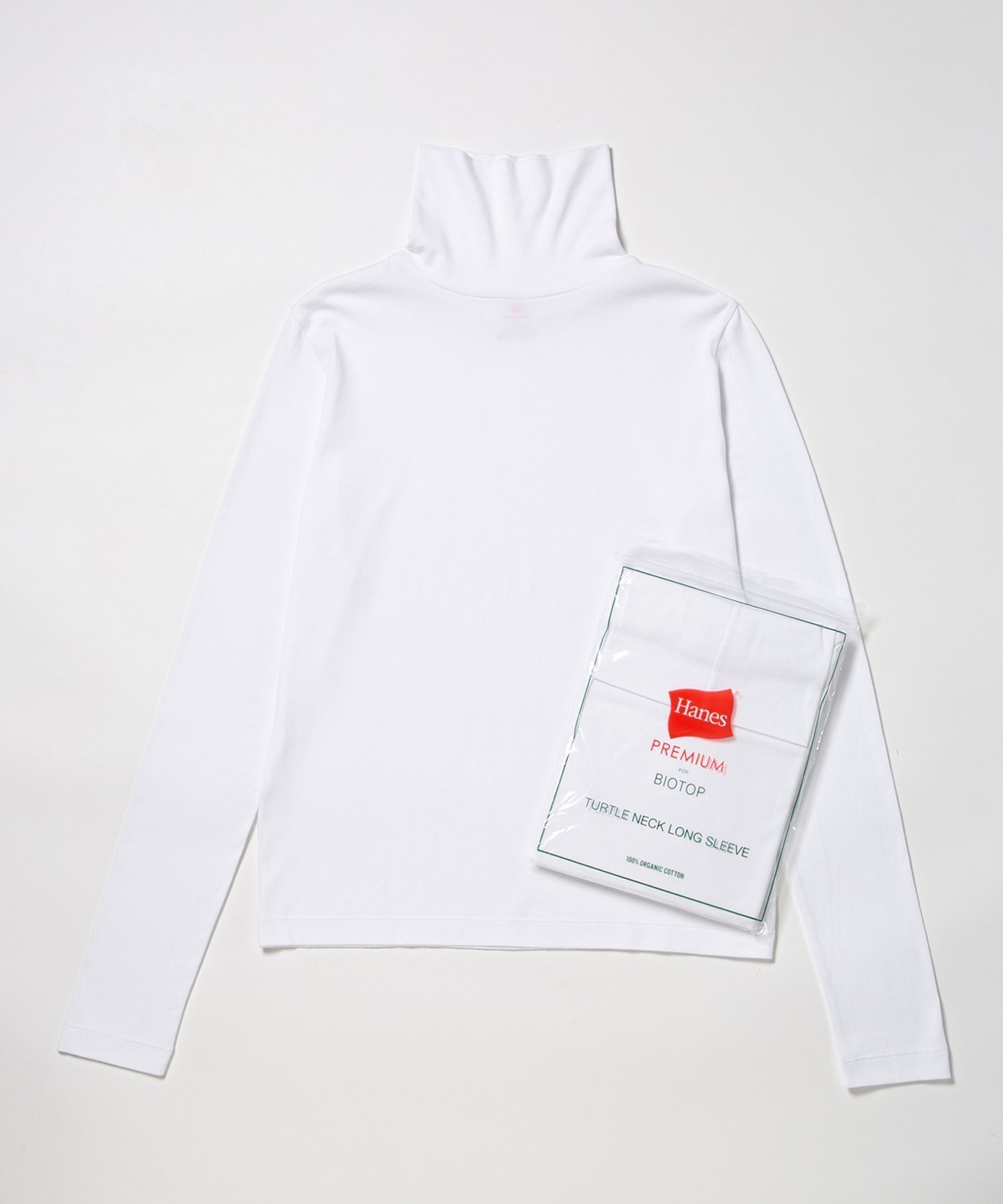 【アダム エ ロペ/ADAM ET ROPE'】のWOMEN【Hanes for BIOTOP】 オーガニックコットン タートルネックプルオーバー インテリア・キッズ・メンズ・レディースファッション・服の通販 founy(ファニー) 　ファッション　Fashion　レディースファッション　Fashion for Women　トップス・カットソー　Cut & Sew Tops　カジュアルプルオーバー・ニットトップス　Pullovers & Knit Tops / Casual Pullovers　タートルネック・ハイネックトップス　Turtlenecks & High-Neck Tops　ウォッシュ　Washed Finish　スタンダード　Standard, Basic　タートルネック　Turtleneck, High Neck　パターン　Pattern, Design Print　ベーシック　Basic, Essential　別注　Limited Edition, Custom Order　ロング　Long, Long-Length　A/W・秋冬　Autumn/Winter　2023年　2023　2023-2024秋冬・A/W　Autumn/Winter 2023–24 AW23–24　ホワイト(10)|ID: prp329100004540635 ipo3291000000033809806