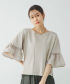 【グローバルワーク/GLOBAL WORK】のリッチクリーン袖フレア5分袖/289402 人気、トレンドファッション・服の通販 founy(ファニー) ファッション Fashion レディースファッション WOMEN トップス・カットソー Tops/Tshirt シルク Silk フリル Frills フレア Flare ワイド Wide エレガント 上品 Elegant 人気 Popularity 切替 Switching 抗菌 Antibacterial thumbnail グレージュ51|ID: prp329100004540654 ipo3291000000032329415