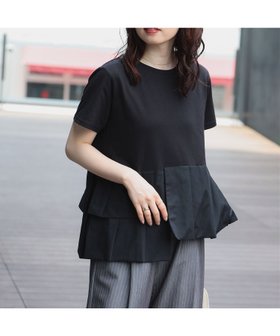 【ビームス ハート/BEAMS HEART】の【洗濯機OK/デザインT/半袖/ゆったり】アシンメトリー 異素材プルオーバー 25SS デザイントップス Tシャツ カットソー 人気、トレンドファッション・服の通販 founy(ファニー) ファッション Fashion レディースファッション Fashion for Women トップス・カットソー Cut & Sew Tops シャツ・ブラウス・オフィスカジュアル Elegant Blouses & Button-Ups ロングTシャツ・Tシャツ Longline T-Shirts & Tees カジュアルプルオーバー・ニットトップス Pullovers & Knit Tops / Casual Pullovers カットソー・ベーシックTシャツ Cut-and-Sewn Tops / Stretch Tees & Basics アシンメトリー Asymmetrical Style カットソー Cut and Sewn Top シンプル Simple, Minimal 人気 Popular, Best Seller 半袖 Short Sleeve, Half Sleeve おすすめ Recommended / Our Picks 夏 Summer ビジネス 仕事 通勤 Business / Work / Commuting 2025年 2025 2025春夏・S/S Spring/Summer 2025 SS25 |ID:prp329100004540658