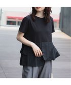 【ビームス ハート/BEAMS HEART】の【洗濯機OK/デザインT/半袖/ゆったり】アシンメトリー 異素材プルオーバー 25SS デザイントップス Tシャツ カットソー BLACK|ID: prp329100004540658 ipo3291000000032729072