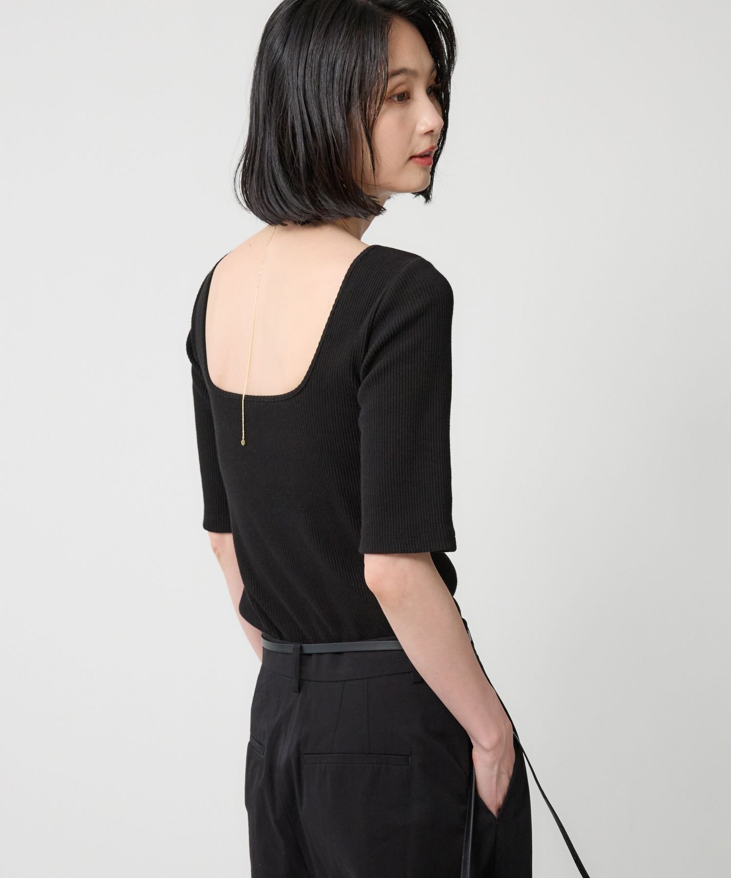 【バビロン/BABYLONE / KIDS】のカップ付き五分袖プルオーバー 人気、トレンドファッション・服の通販 founy(ファニー) 　ファッション　Fashion　キッズファッション　Fashion for Kids　トップス・カットソー　Cut & Sew Tops　インナー　Innerwear　スクエア　Square, Square Shape　フェミニン　Feminine, Girly　フレア　Flare, Flared　ベーシック　Basic, Essential　楽ちん　Easy Fit, Comfortable　ワイド　Wide, Wide Fit　おすすめ　Recommended / Our Picks　夏　Summer　エレガント 上品　Elegant　 other-1|ID: prp329100004540676 ipo3291000000033460064