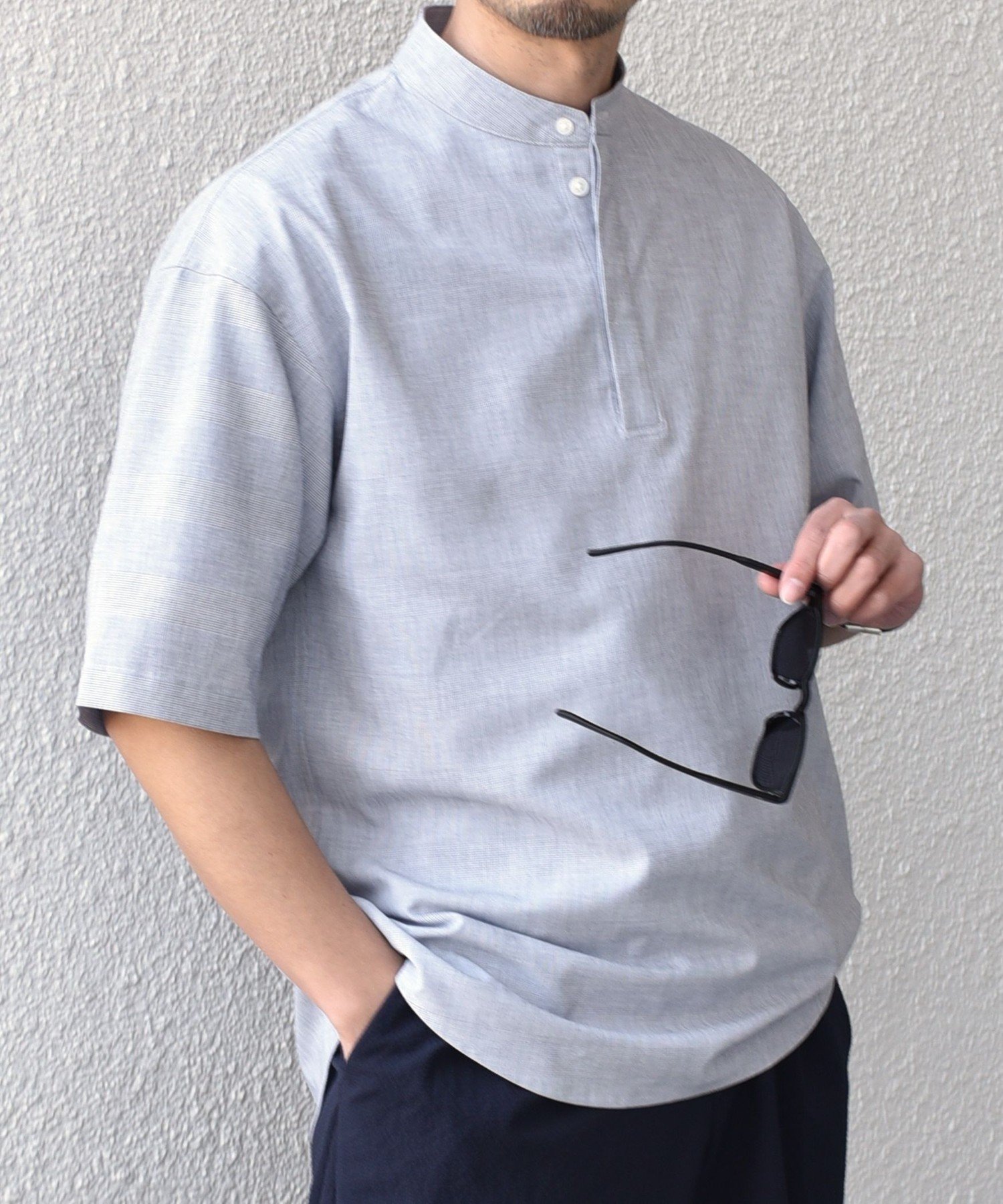 【シップス/SHIPS / MEN】のSHIPS any 吸水速乾 Rapidry バンドスキッパー プルオーバー シャツ(セットアップ対応) インテリア・キッズ・メンズ・レディースファッション・服の通販 founy(ファニー) 　ファッション　Fashion　メンズファッション　MEN　トップス・カットソー　Tops/Tshirt/Men　シャツ　Shirts　シンプル　Simple　ジャケット　Jacket　スキッパー　Skipper　スピンドル　Spindle　セットアップ　Set Up　リラックス　Relax　エレガント 上品　Elegant　吸水　Water Absorption　夏　Summer　軽量　Lightweight　ライトグレー|ID: prp329100004540692 ipo3291000000032082621