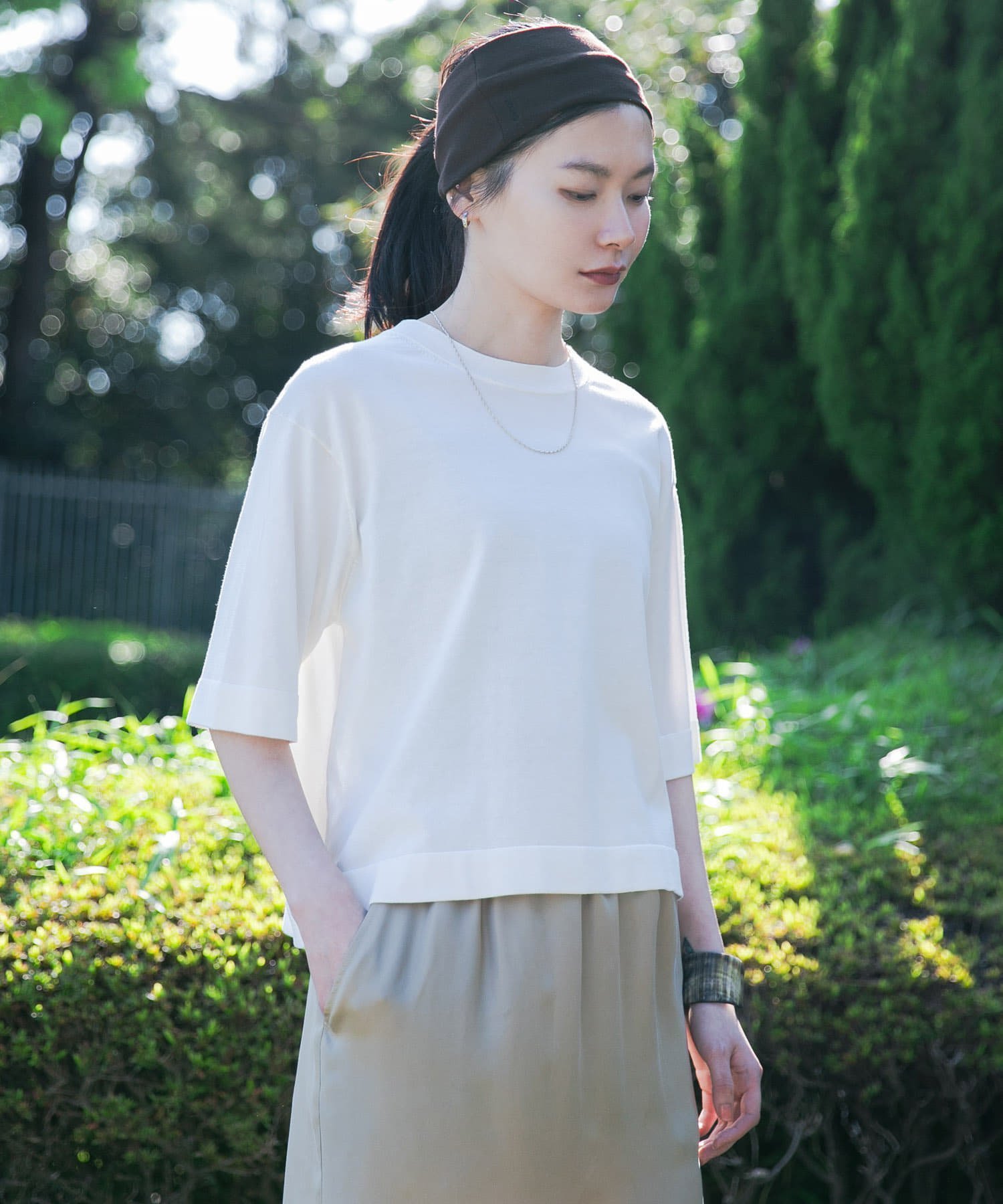 【アーバンリサーチ/URBAN RESEARCH】のnew basic ハイゲージニットTシャツ インテリア・キッズ・メンズ・レディースファッション・服の通販 founy(ファニー) 　ファッション　Fashion　レディースファッション　WOMEN　トップス・カットソー　Tops/Tshirt　ニット　Knit Tops　シャツ/ブラウス　Shirts/Blouses　ロング / Tシャツ　T-Shirts　2025年　2025　2025春夏・S/S　Ss,Spring/Summer,2025　おすすめ　Recommend　デニム　Denim　エレガント 上品　Elegant　夏　Summer　S/S・春夏　Ss・Spring/Summer　WHITE|ID: prp329100004540697 ipo3291000000032373340