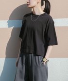 【アーバンリサーチ/URBAN RESEARCH】のnew basic ハイゲージニットTシャツ BLACK|ID: prp329100004540697 ipo3291000000032373342