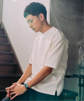 【エディフィス/EDIFICE / MEN】のLACOSTE (ラコステ) 別注 モックネック Tシャツ 人気、トレンドファッション・服の通販 founy(ファニー) ファッション Fashion メンズファッション MEN カーディガン Cardigan ジャケット Jacket 人気 Popularity バランス Balance フランス France 別注 Special Order モックネック Mock Neck リラックス Relax エレガント 上品 Elegant |ID:prp329100004540702