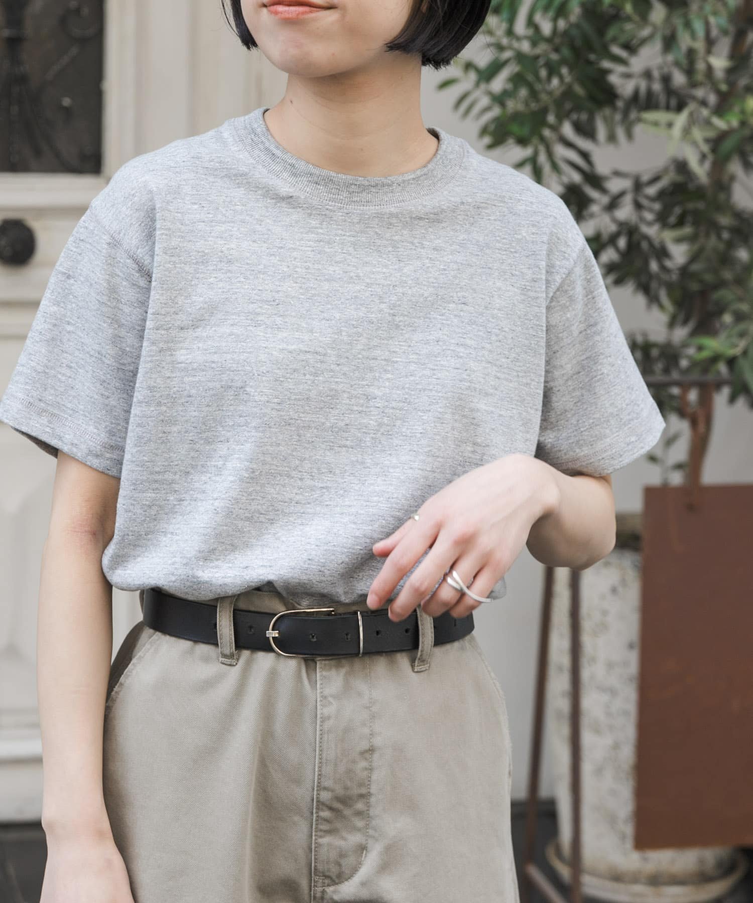 【アーバンリサーチ ドアーズ/URBAN RESEARCH DOORS】のFORK SPOON リサイクルコットンショートスリーブTシャツ インテリア・キッズ・メンズ・レディースファッション・服の通販 founy(ファニー) 　ファッション　Fashion　レディースファッション　WOMEN　トップス・カットソー　Tops/Tshirt　シャツ/ブラウス　Shirts/Blouses　ロング / Tシャツ　T-Shirts　2025年　2025　2025春夏・S/S　Ss,Spring/Summer,2025　カーディガン　Cardigan　サロペット　Overalls　シンプル　Simple　スタンダード　Standard　ベーシック　Basic　夏　Summer　S/S・春夏　Ss・Spring/Summer　TOP GRAY|ID: prp329100004540706 ipo3291000000032082697