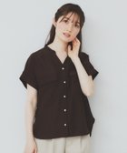 【インデックス/INDEX】のダブルポケットスキッパーブラウス【洗濯機洗い可/イージーアイロン】 人気、トレンドファッション・服の通販 founy(ファニー) ファッション Fashion レディースファッション Fashion for Women トップス・カットソー Cut & Sew Tops シャツ・ブラウス・オフィスカジュアル Elegant Blouses & Button-Ups サテン Satin, Glossy Fabric シンプル Simple, Minimal ダブル Double, Double-Breasted フロント Front, Front Design ポケット Pocket, Pocket Detail おすすめ Recommended / Our Picks 夏 Summer エレガント 上品 Elegant thumbnail ブラウン|ID: prp329100004540745 ipo3291000000033401580