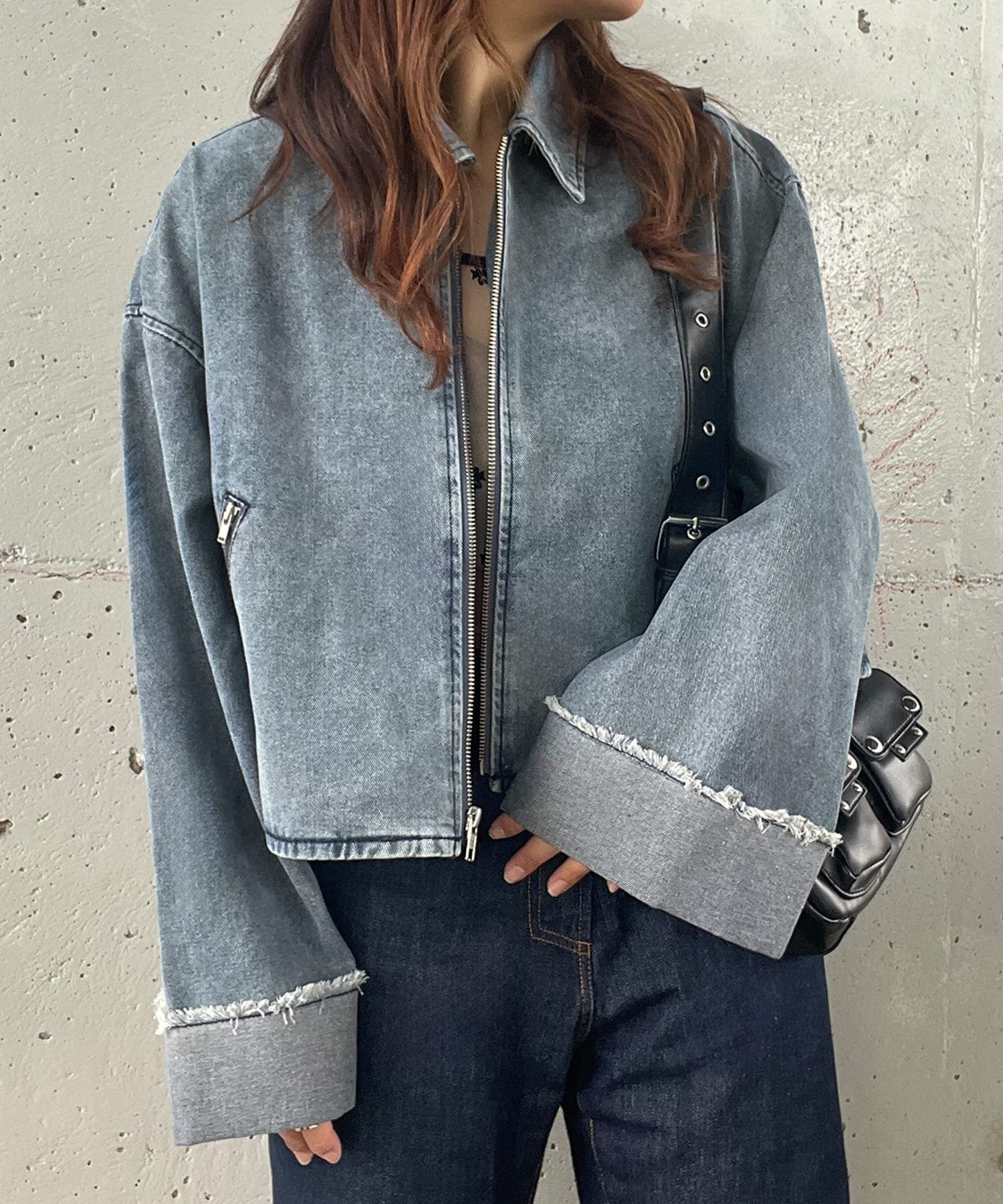 【ジュノア/JUNOAH】のデニムオーバーサイズショートジャケット インテリア・キッズ・メンズ・レディースファッション・服の通販 founy(ファニー) 　ファッション　Fashion　レディースファッション　Fashion for Women　アウター　Coat / Outerwear Collection　レディースジャケット・軽アウター　Jackets　ブルー|ID: prp329100004540771 ipo3291000000032666000