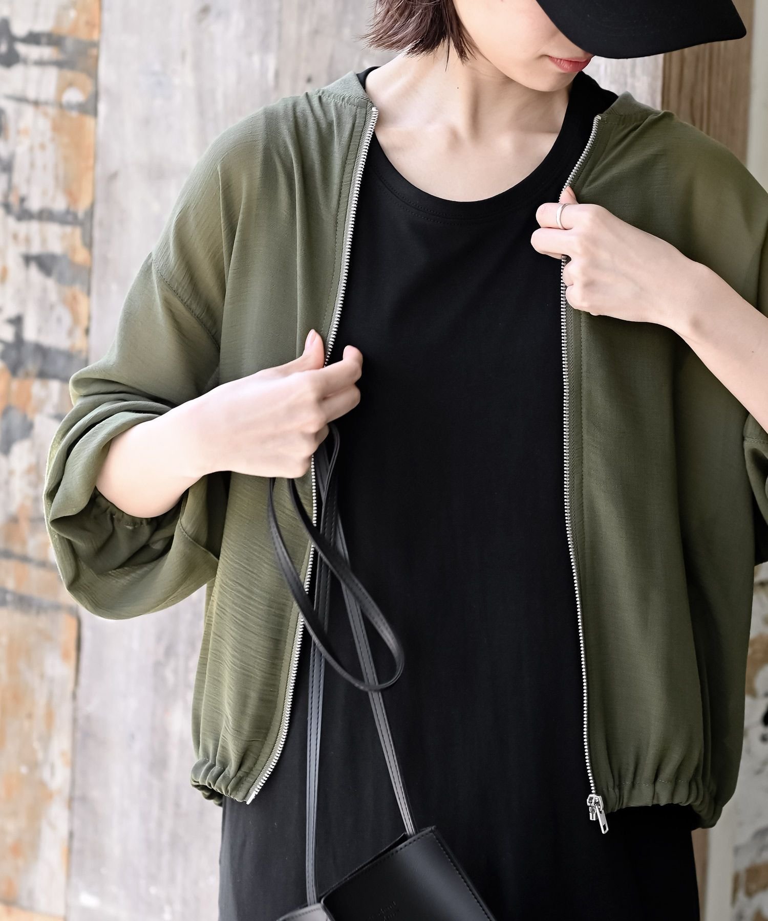 【アールピーエス/rps】のエステルボイルシアーブルゾン インテリア・キッズ・メンズ・レディースファッション・服の通販 founy(ファニー) 　ファッション　Fashion　レディースファッション　Fashion for Women　アウター　Coat / Outerwear Collection　ブルゾンジャケット・スポーティアウター　Blouson Jackets　シンプル　Simple, Minimal　再入荷　Restock / Back in Stock　カーキ|ID: prp329100004540777 ipo3291000000032720475