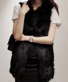 【その他のブランド/Other】のFAKE FUR VEST ブラック|ID: prp329100004540785 ipo3291000000032714140