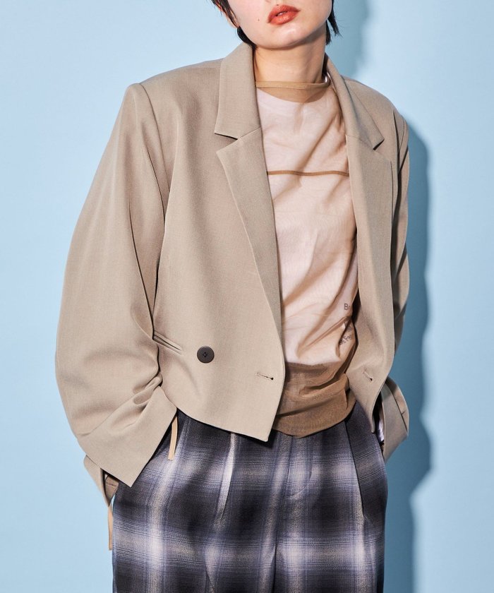 【その他のブランド/Other】のCITEN ショート テーラード ジャケット インテリア・キッズ・メンズ・レディースファッション・服の通販 founy(ファニー) https://founy.com/ ファッション Fashion レディースファッション Fashion for Women アウター Coat / Outerwear Collection レディースジャケット・軽アウター Jackets テーラードジャケット / 通勤・きれいめスタイル Tailored Jackets & Blazers 春 Spring クロップド Cropped, Short Length コンパクト Compact, Small Size ショート Short, Short Length ジャケット Jacket, Outerwear スラックス Slacks, Dress Pants ダブル Double, Double-Breasted テーラード Tailored, Tailored Fit デニム Denim, Jeans Material フィット Fit, Slim Fit ボトム Bottoms, Lower Wear ワイド Wide, Wide Fit ワーク Workwear, Utility Style A/W・秋冬 Autumn/Winter おすすめ Recommended / Our Picks |ID: prp329100004540786 ipo3291000000032611014