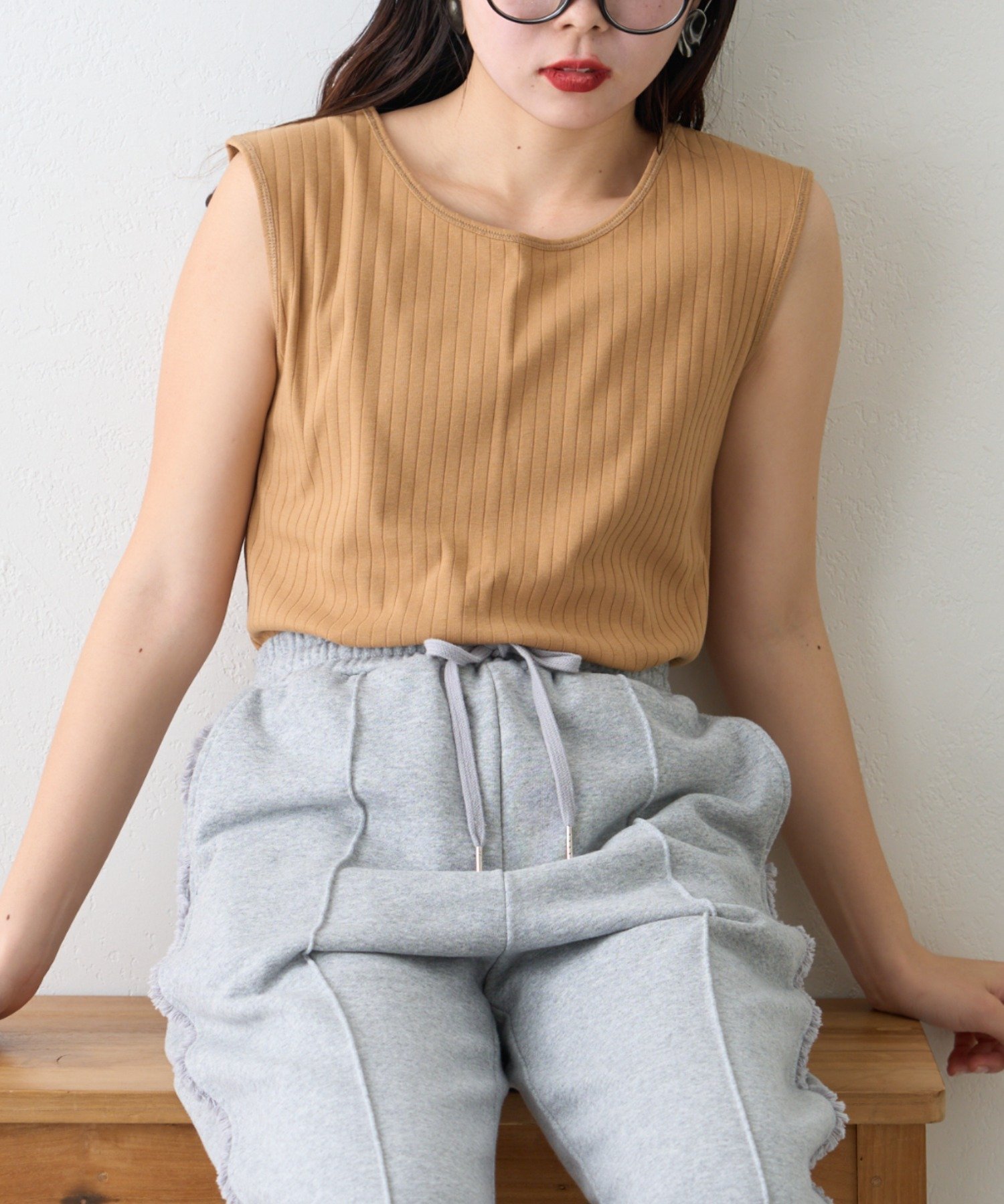 【チャオパニックティピー/CIAOPANIC TYPY】の【販売枚数13万枚突破!!】 抗菌防臭 2WAY配色タンクトップ インテリア・キッズ・メンズ・レディースファッション・服の通販 founy(ファニー) 　ファッション　Fashion　レディースファッション　Ladies' Fashion Online　インナー　Inner　抗菌　Antibacterial　サロペット　Overalls　シンプル　Simple　ストライプ　Stripe　スラックス　Slacks　タンク　Tank　デニム　Denim　トレンド　Trend　フィット　Fit　おすすめ　Recommend　夏　Summer　キャメル|ID: prp329100004540796 ipo3291000000032477205