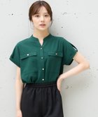【アンデミュウ/Andemiu】のキンボタンサファリシャツ 人気、トレンドファッション・服の通販 founy(ファニー) ファッション Fashion レディースファッション Fashion for Women トップス・カットソー Cut & Sew Tops シャツ・ブラウス・オフィスカジュアル Elegant Blouses & Button-Ups おすすめ Recommended / Our Picks スキッパー Skipper, Open Collar デニム Denim, Jeans Material ハーフ Half, Half-Length フレア Flare, Flared フレンチ French, French Style ボトム Bottoms, Lower Wear ポケット Pocket, Pocket Detail 夏 Summer thumbnail ダークグリーンWEB限定|ID: prp329100004540801 ipo3291000000032715176
