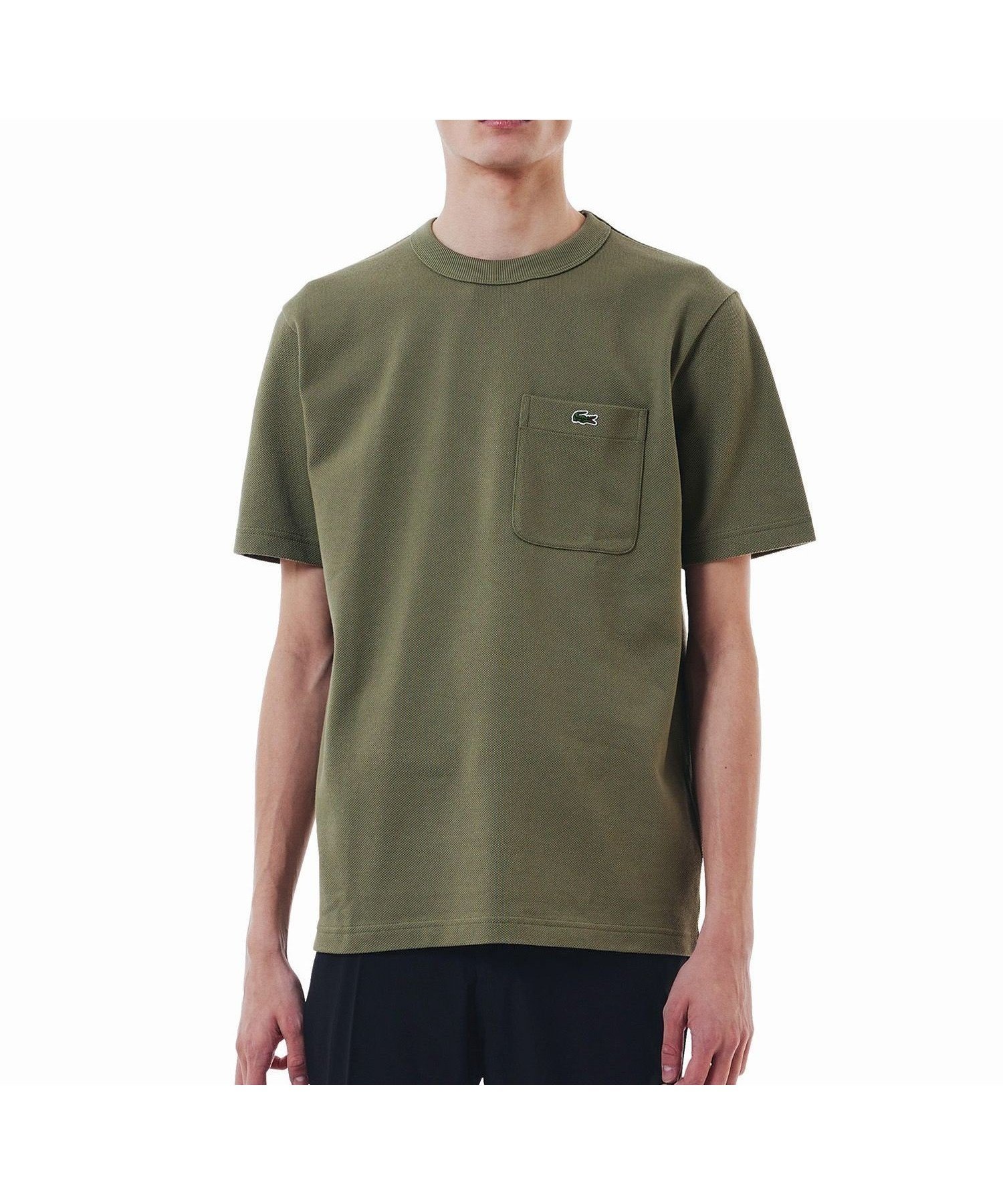 【ラコステ/LACOSTE / MEN】の鹿の子地ポケット半袖Tシャツ インテリア・キッズ・メンズ・レディースファッション・服の通販 founy(ファニー) 　ファッション　Fashion　メンズファッション　MEN　クラシック　Classic　スマート　Smart　フィット　Fit　ベーシック　Basic　ポケット　Pocket　エレガント 上品　Elegant　半袖　Short Sleeve　鹿の子　Pique　カーキ|ID: prp329100004540823 ipo3291000000032083270