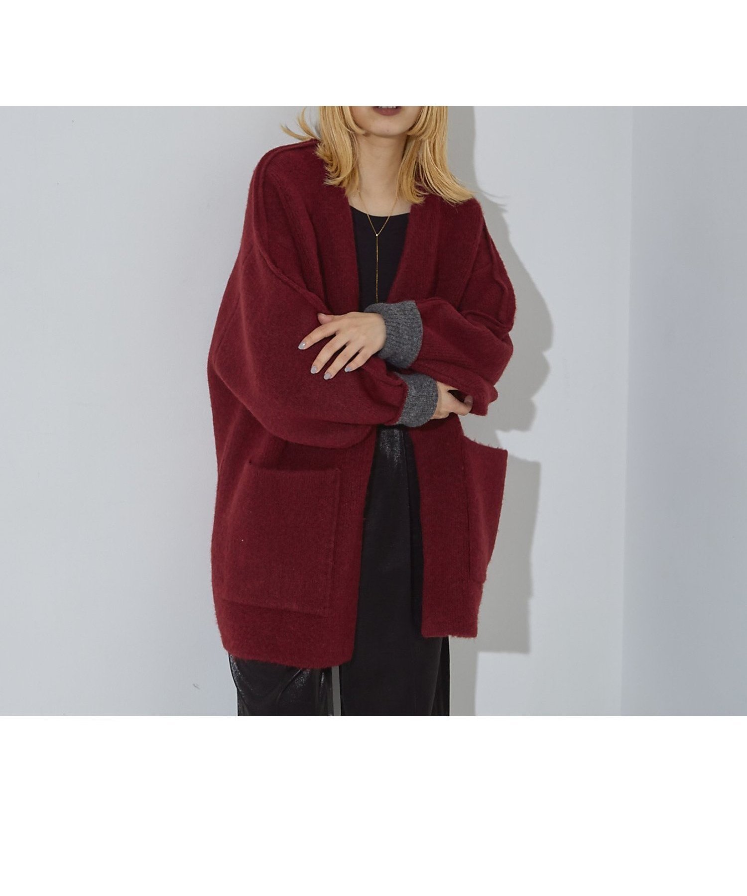 【ノミネ/NOMINE】の袖ボリュームニットコート 人気、トレンドファッション・服の通販 founy(ファニー) 　ファッション　Fashion　レディースファッション　Fashion for Women　アウター　Coat / Outerwear Collection　コート・ロングコート・ピーコート　Long Coats, Peacoats & More　シンプル　Simple, Minimal　人気　Popular, Best Seller　定番　Standard, Basic Item　A/W・秋冬　Autumn/Winter　羽織　Haori, Light Jacket　防寒　Cold Protection, Winter-Ready　 other-1|ID: prp329100004540855 ipo3291000000033515523