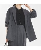 【アバハウスマヴィ/abahouse mavie】の【セットアップ対応】グレンチェック ネイビー無地ジャケット グレー|ID: prp329100004540858 ipo3291000000032434084