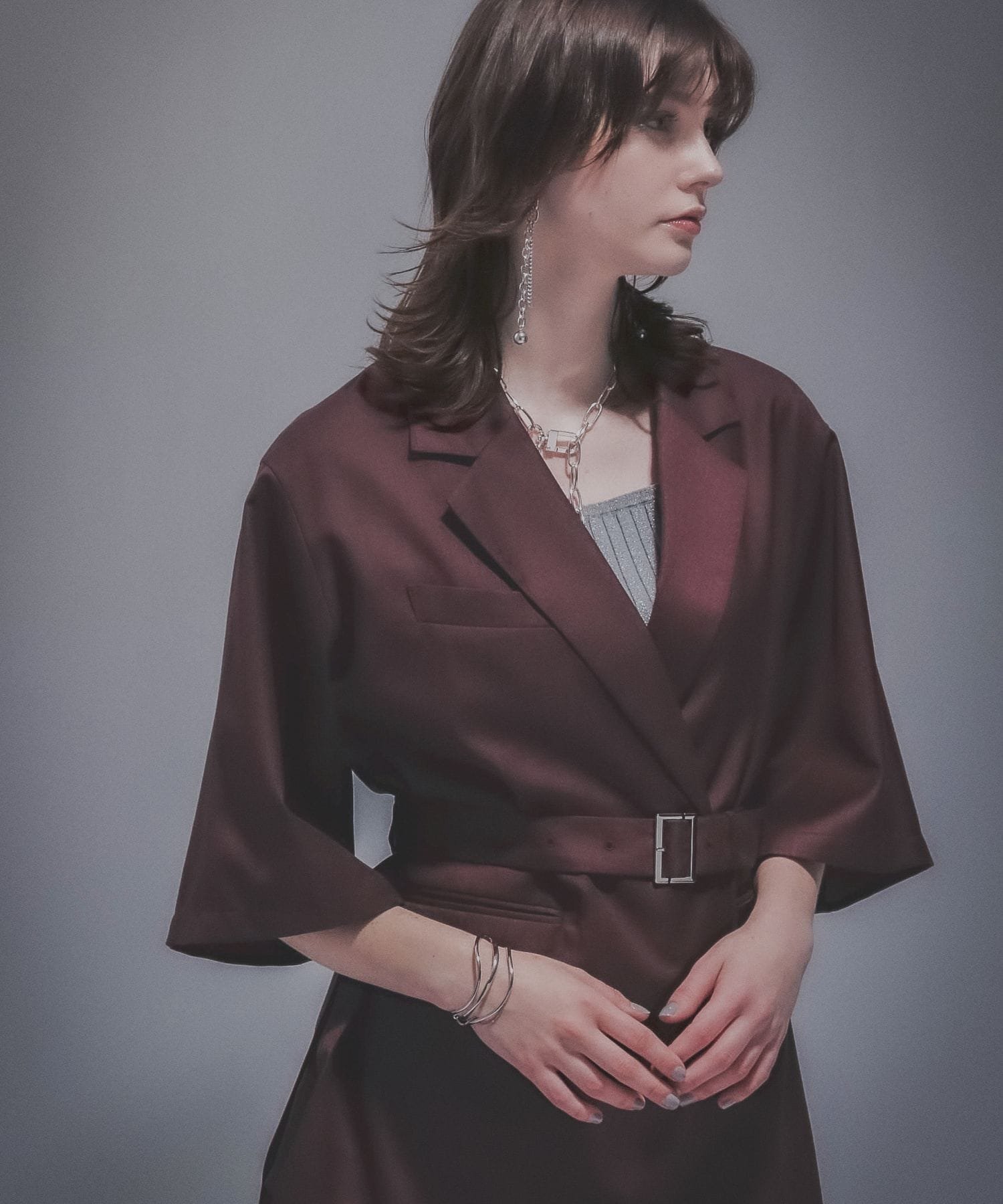 【ハレ/HARE】のビッグテーラードジャケット インテリア・キッズ・メンズ・レディースファッション・服の通販 founy(ファニー) 　ファッション　Fashion　レディースファッション　WOMEN　アウター　Coat Outerwear　ジャケット　Jackets　テーラードジャケット　Tailored Jackets　ウェーブ　Wave　クール　Cool　シンプル　Simple　ジャケット　Jacket　ストレート　Straight　スニーカー　Sneakers　デニム　Denim　ビッグ　Big　メランジ　Melange　メンズ　Mens　リブニット　Rib Knit　リラックス　Relax　ワイド　Wide　夏　Summer　ワインレッド38|ID: prp329100004540868 ipo3291000000032083496
