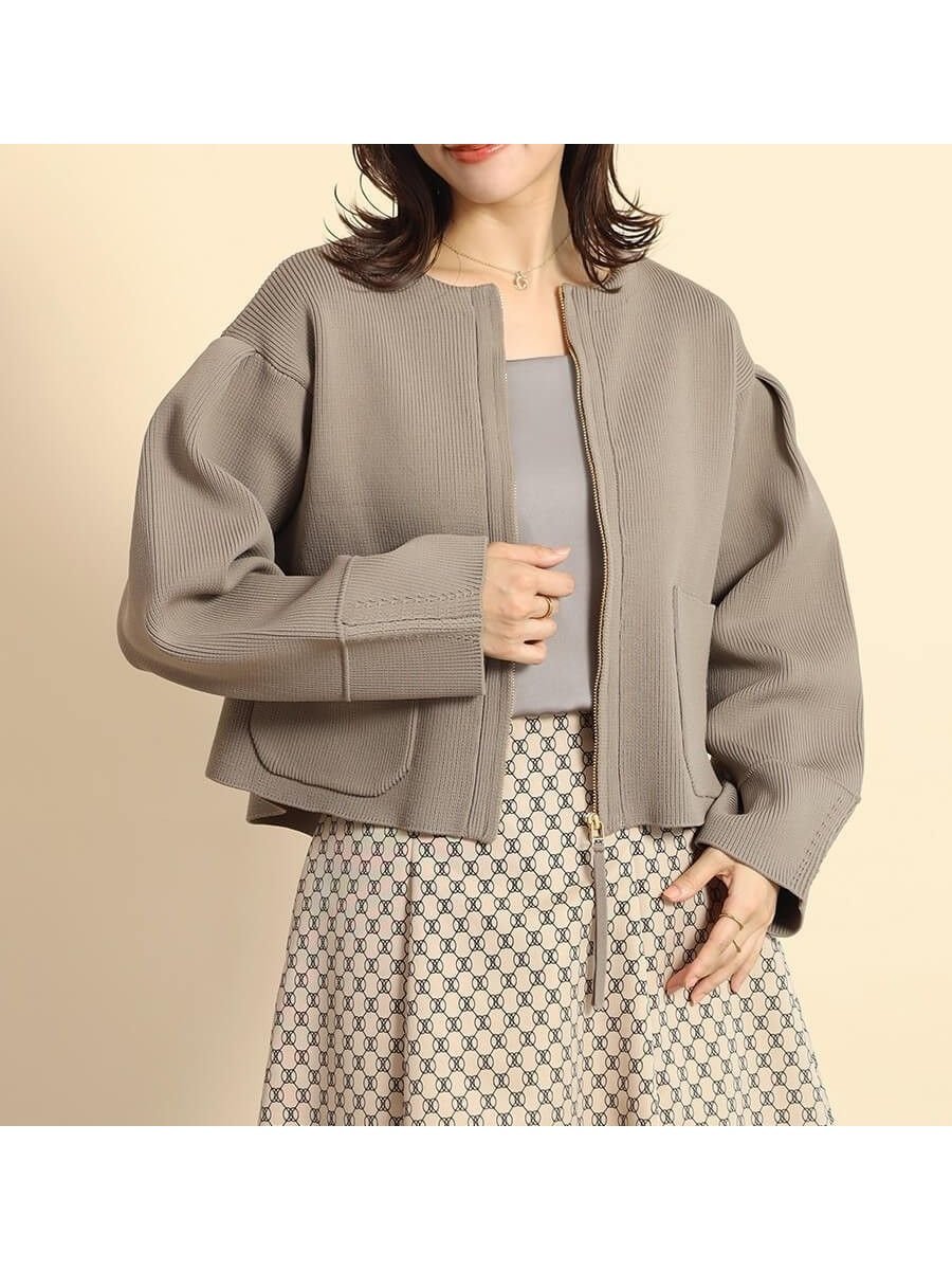 【ヴァン/Vin】のミドルゲージジップニットブルゾン 人気、トレンドファッション・服の通販 founy(ファニー) 　ファッション　Fashion　レディースファッション　WOMEN　アウター　Coat Outerwear　ブルゾン　Blouson/Jackets　トップス・カットソー　Tops/Tshirt　ニット　Knit Tops　インナー　Inner　ストール　Stall　ブルゾン　Blouson　ポケット　Pocket　マフラー　Scarf　ミドル　Middle　ロング　Long　ワイド　Wide　旅行　Travel　無地　Plain Color　 other-1|ID: prp329100004540872 ipo3291000000032083525
