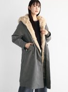 【ラシュッド/LASUD】のファーフーデッドモッズロングアウター 人気、トレンドファッション・服の通販 founy(ファニー) ファッション Fashion レディースファッション WOMEN アウター Coat Outerwear インナー Inner リュクス Luxe ロング Long エレガント 上品 Elegant 防寒 Cold Protection thumbnail チャコールグレー|ID: prp329100004540878 ipo3291000000032083554