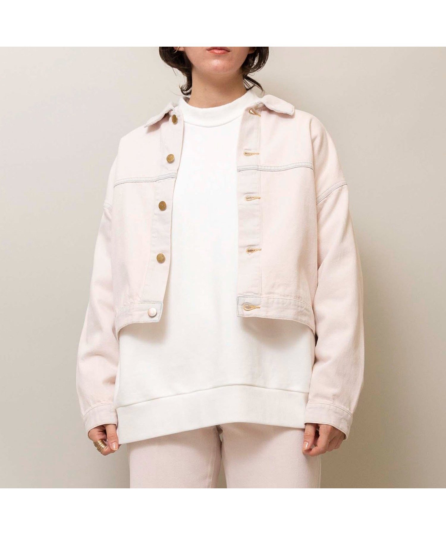 【ジョンブルプライベートラボ/Johnbull Private labo】のJohnbull/デニムショートジャケット インテリア・キッズ・メンズ・レディースファッション・服の通販 founy(ファニー) 　ファッション　Fashion　レディースファッション　WOMEN　アウター　Coat Outerwear　ジャケット　Jackets　インナー　Inner　コンパクト　Compact　ショルダー　Shoulder　スウェット　Sweat　ストーン　Stone　ドロップ　Drop　パーカー　Hoodie　ボックス　Box　ポケット　Pocket　Wピンク|ID: prp329100004540905 ipo3291000000032083654