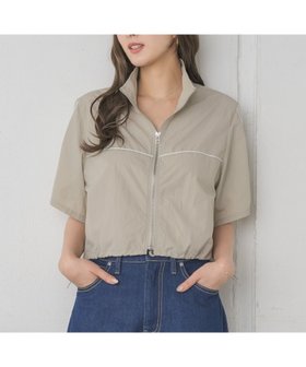 【レトロガール/RETRO GIRL】のメッシュ切り替えナイロンBZ 人気、トレンドファッション・服の通販 founy(ファニー) ファッション Fashion レディースファッション WOMEN サマー Summer ジャケット Jacket デニム Denim トレンド Trend ブルゾン Blouson ベーシック Basic メッシュ Mesh ワンポイント One Point 半袖 Short Sleeve 夏 Summer 定番 Standard |ID:prp329100004540922