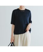 【アーバンリサーチ/URBAN RESEARCH】のハーフスリーブサテンブラウス NAVY|ID: prp329100004540932 ipo3291000000032661227