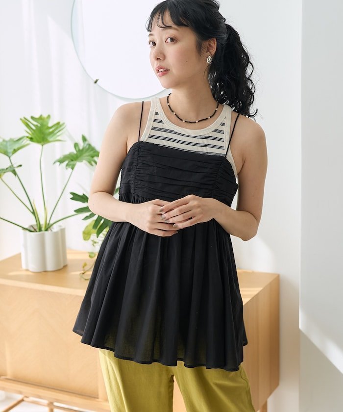 【フリークスストア/FREAK'S STORE】のインド キャンブリック バックオープンキャミチュニック/バックリボンキャミチュニック 25SS インテリア・キッズ・メンズ・レディースファッション・服の通販 founy(ファニー) 　ファッション　Fashion　レディースファッション　Fashion for Women　トップス・カットソー　Cut & Sew Tops　キャミソール&ノースリーブ　Camisoles & Sleeveless Tops　インド　Indian Textile　キャミソール　Camisole, Spaghetti Strap Top　ギャザー　Gathered, Ruffled　シルバー　Silver, Metallic Silver　ドット　Polka Dot, Dot Pattern　無地　Plain, Solid Color　リボン　Ribbon, Bow　レース　Lace, Lace Fabric　S/S・春夏　SS, Spring/Summer, Warm Season　おすすめ　Recommended / Our Picks　夏　Summer　2025年　2025　2025春夏・S/S　Spring/Summer 2025 SS25　ブラック|ID: prp329100004540942 ipo3291000000033134005