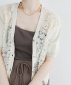 【ルクールブラン/le.coeur blanc】の《追加生産決定!》チュール刺繍ハーフスリーブカーディガン アイボリー|ID: prp329100004540976 ipo3291000000032212021